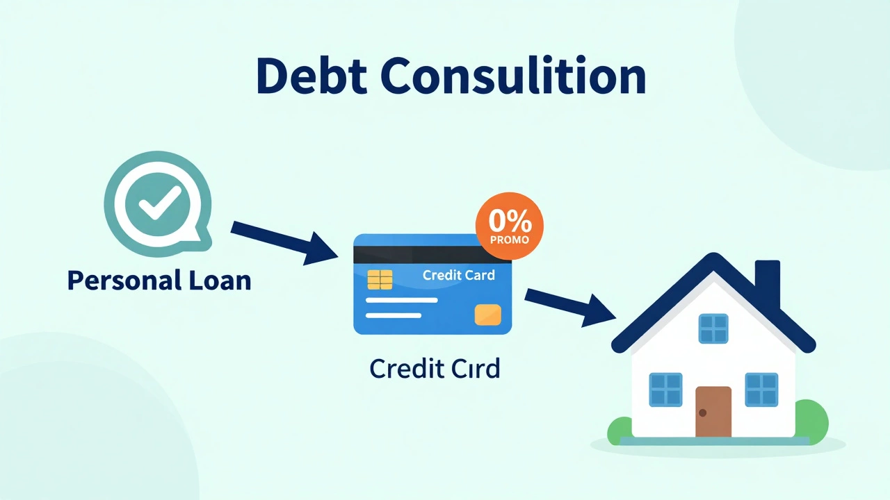 Three visual paths converging into one payment symbol, clean pastel illustration style.