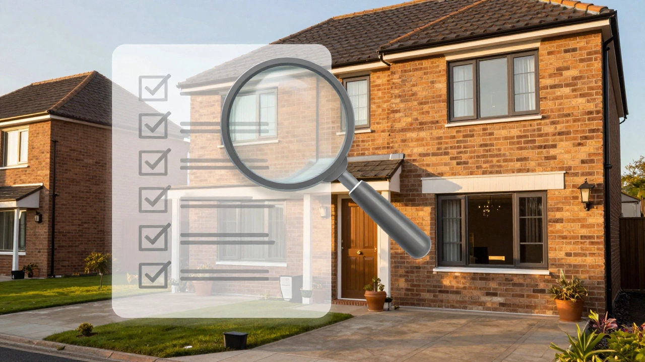 Modern UK suburban house representing a property valuation and legal survey.