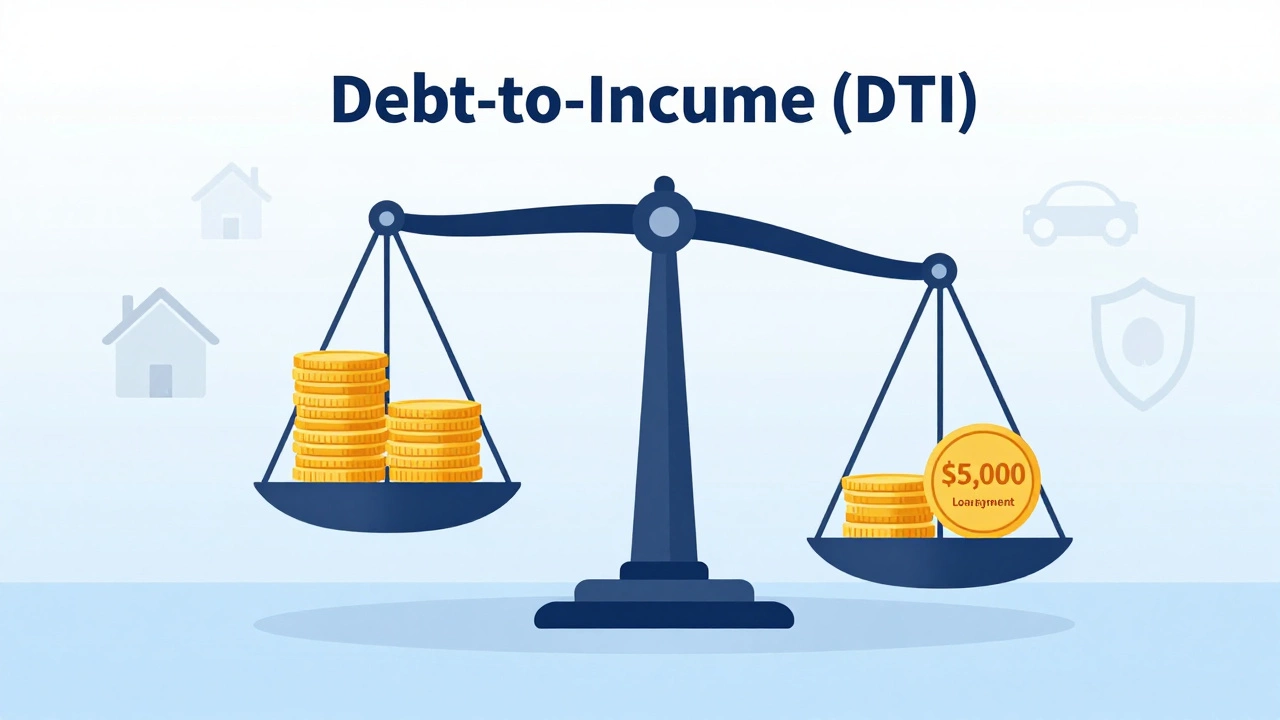 Balanced scale showing income vs debt payments for DTI visualization
