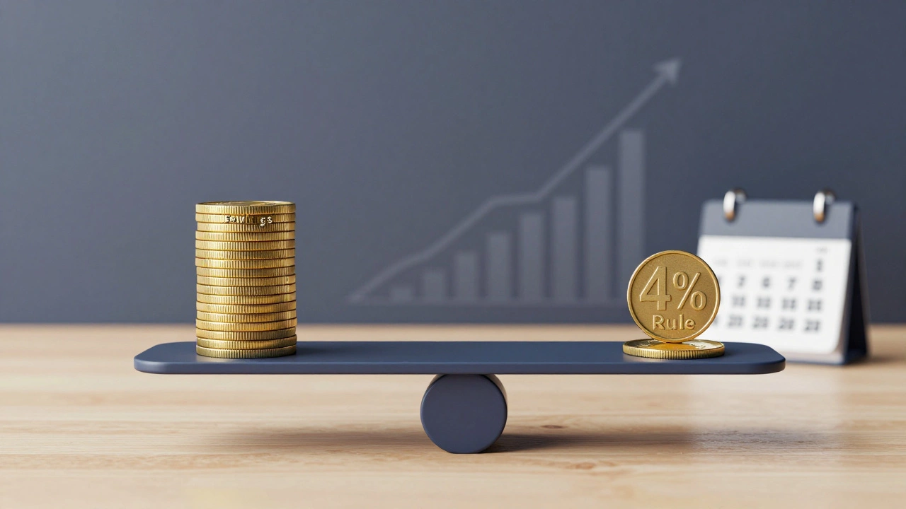 Conceptual illustration of retirement savings balance and withdrawals