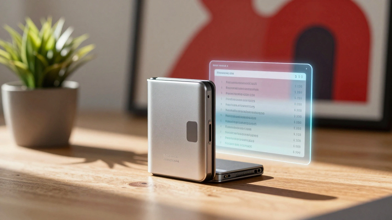 Hardware wallet on desk symbolizing secure crypto storage