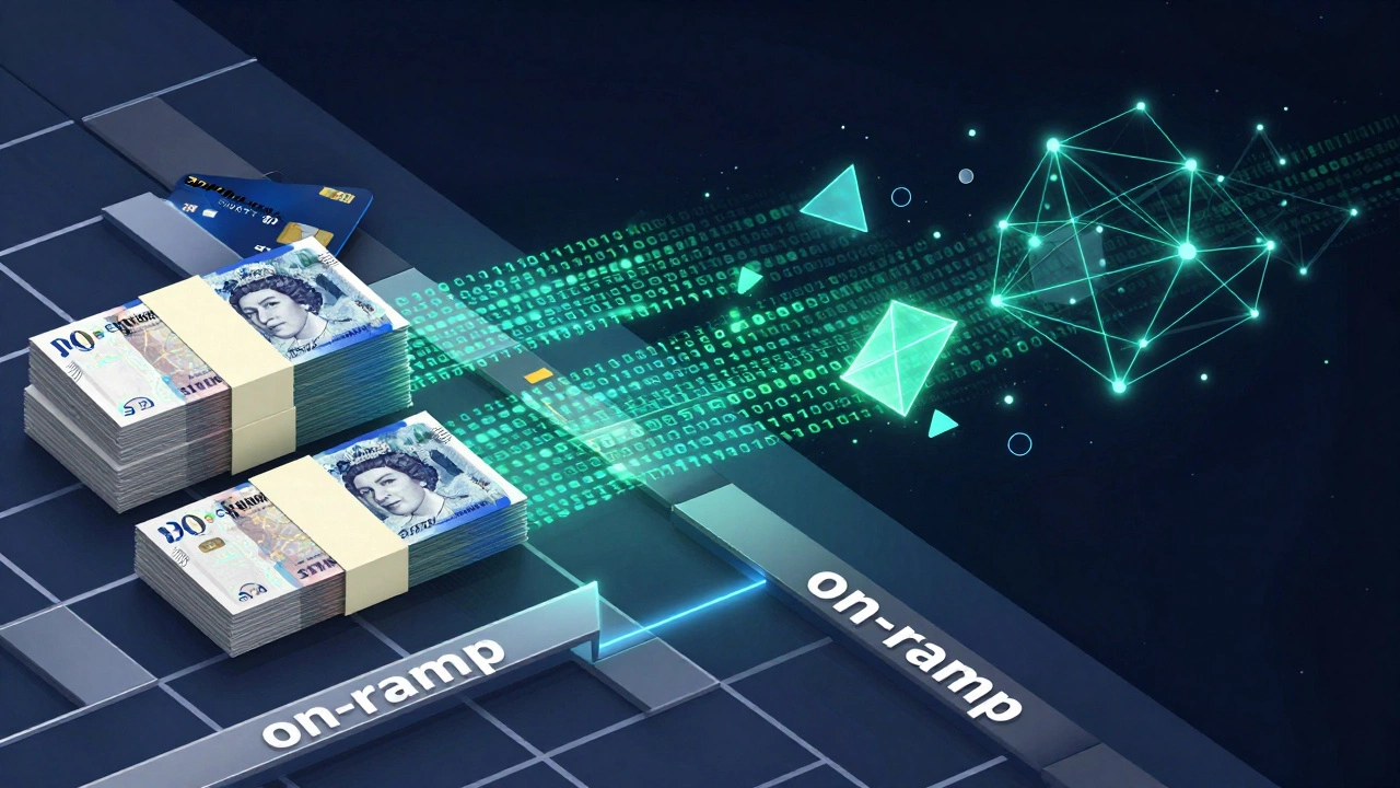 Visualizing fiat money converting to blockchain data