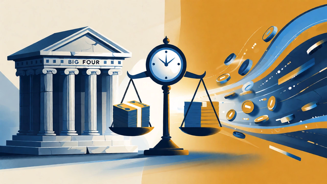 Visual comparison of traditional banks vs online lenders